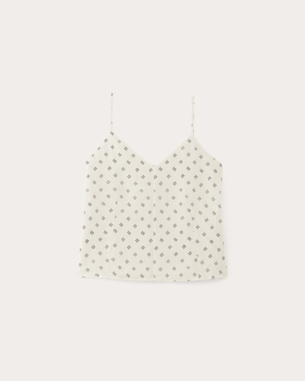 The Cami in Butterlite in Bone / Black Square Dot — alternate view