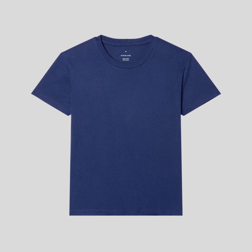 The Box-Cut Tee in Essential Cotton in Ocean Cavern — alternate view