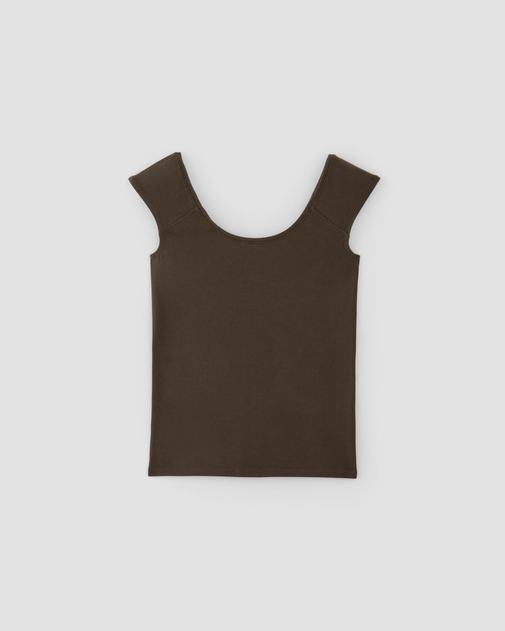 The Supima® Form Cap-Sleeve Tee in Cocoa — alternate view