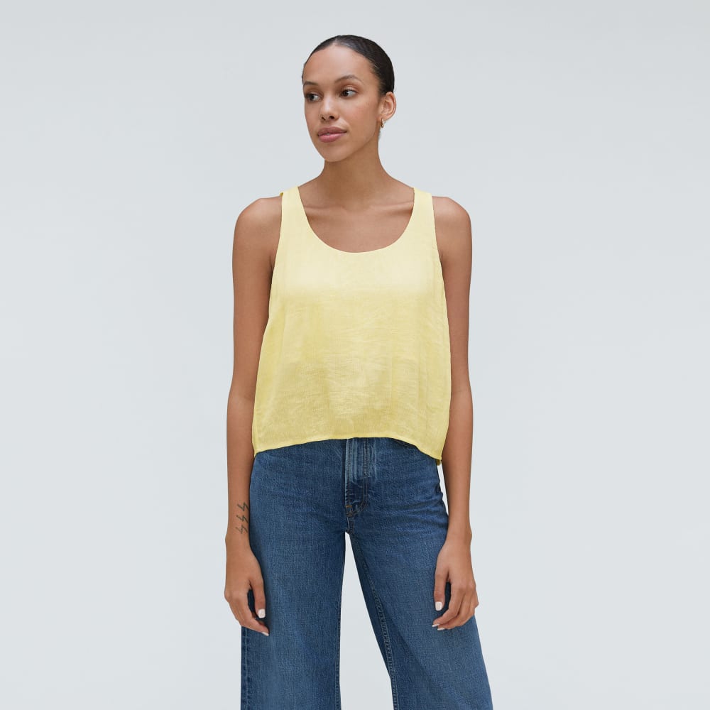 The Naia™ Ripple Tank in Pastel Yellow — alternate view
