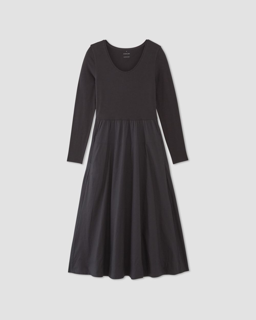 The Long-Sleeve Riviera Dress in Black — alternate view