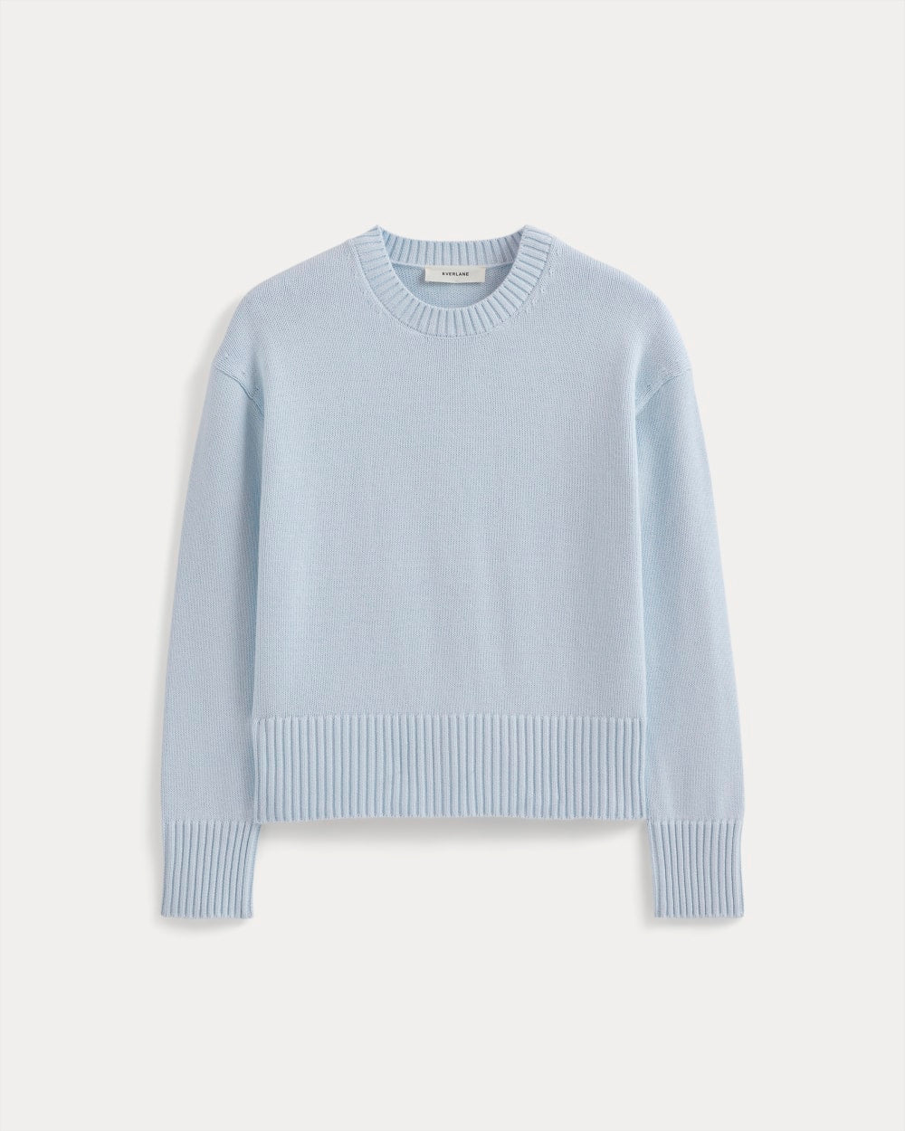 The Boxy Sweater in Everyday Cotton in Skywriting — alternate view