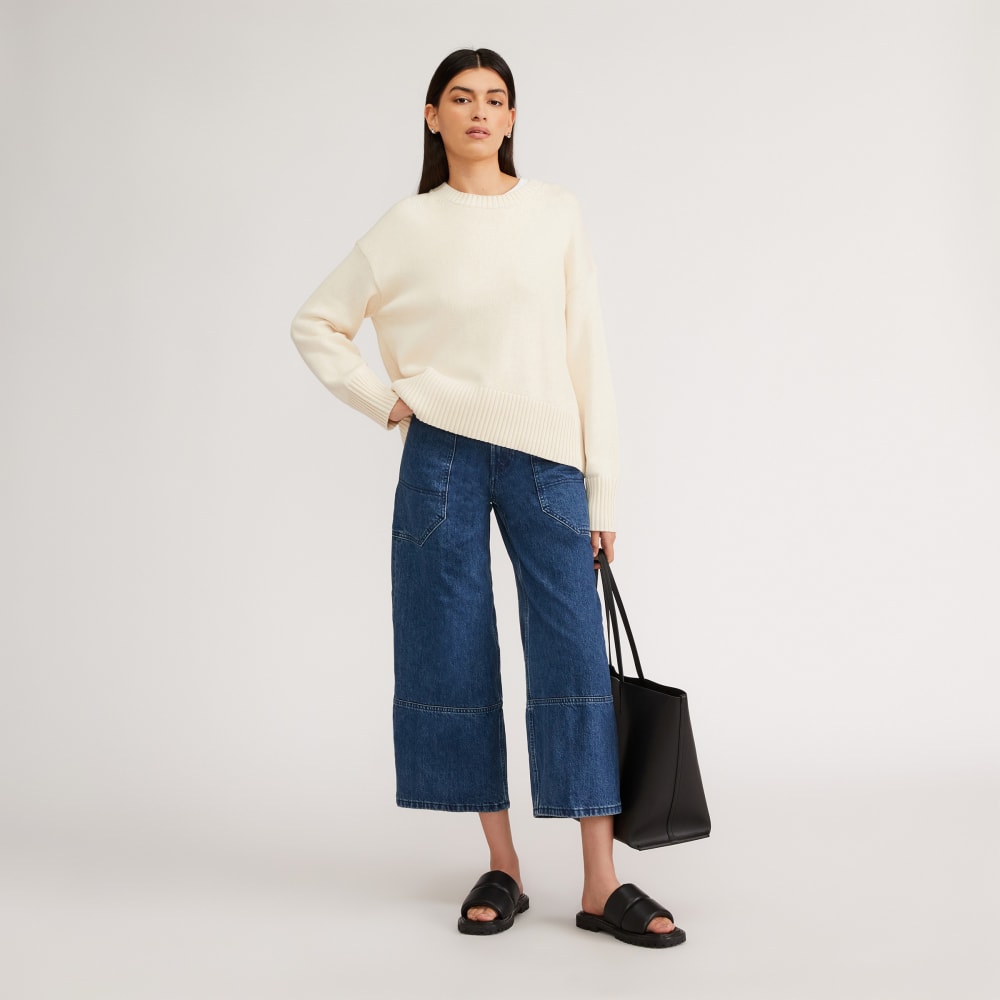 The Way-High® Gardener Cropped Jean in Vibrant Blue — front view