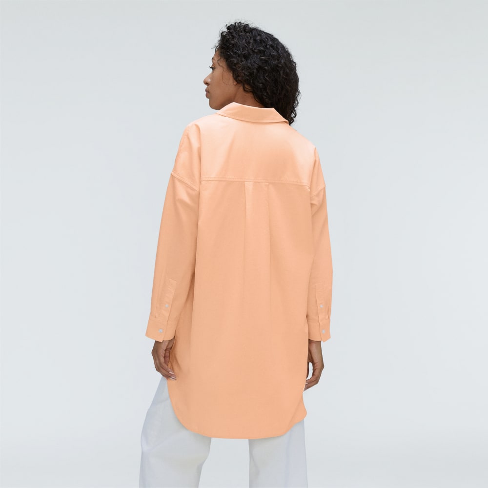 The Way Long Oxford Shirt in Apricot — detail view