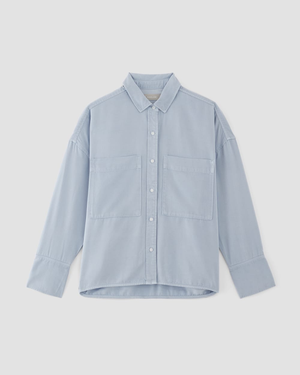The Boxy Overshirt in Buttersoft in Chambray Blue — alternate view