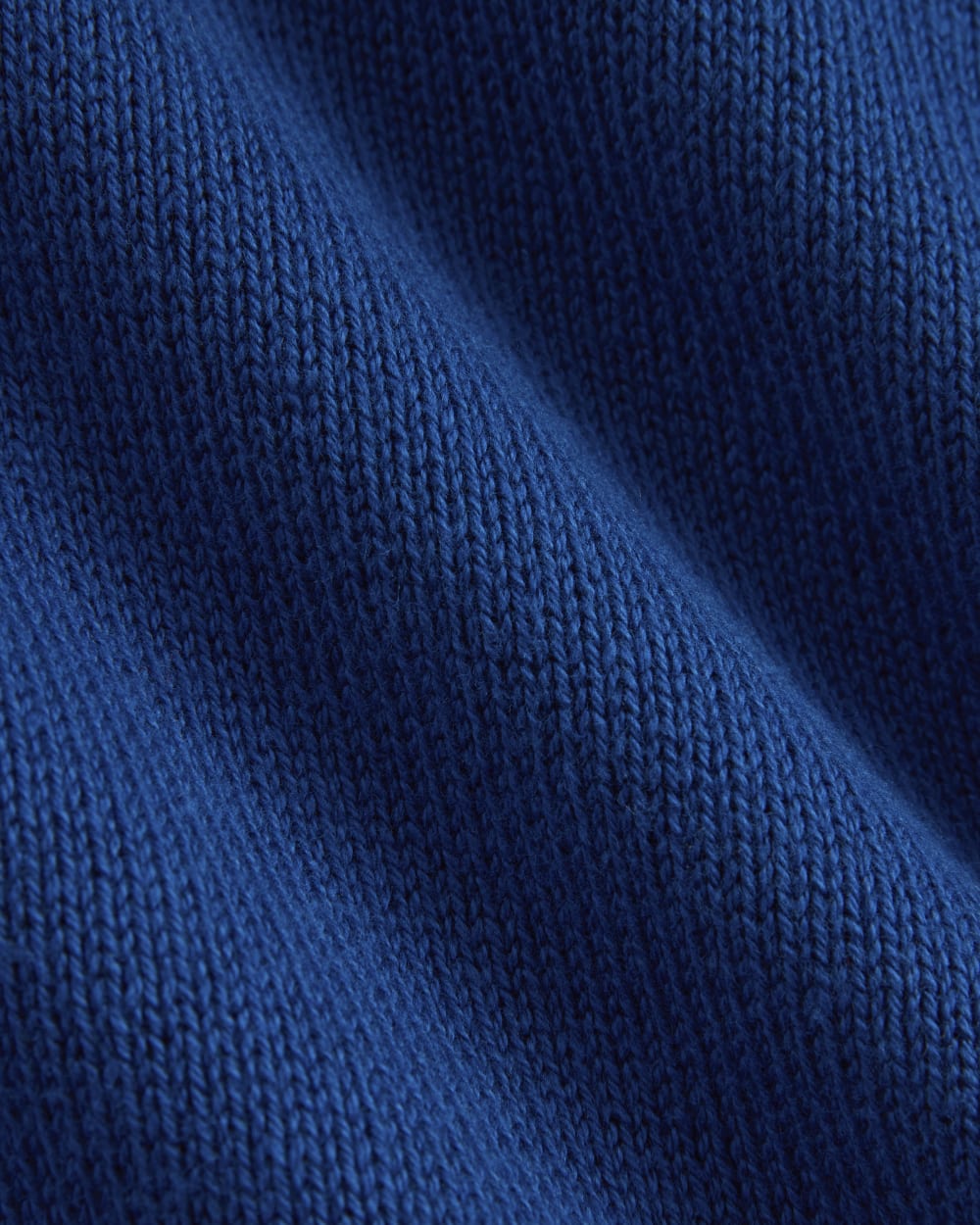 The Boxy Sweater in Everyday Cotton in Bright Cobalt — detail view