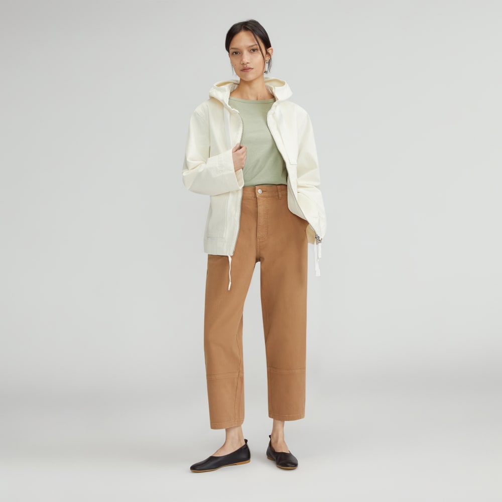 The Canvas Organic Cotton Anorak in Bone — detail view