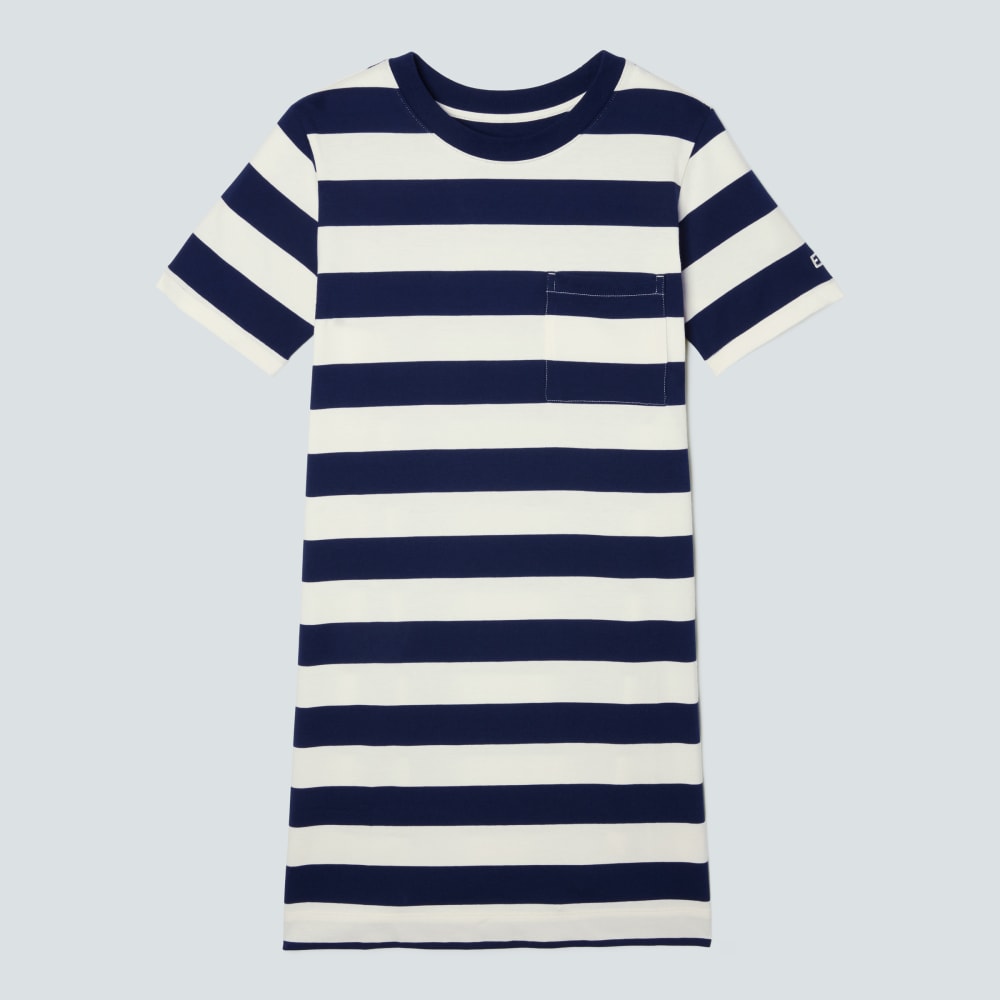 The Organic Cotton Weekend Tee Dress in Turmeric — front view