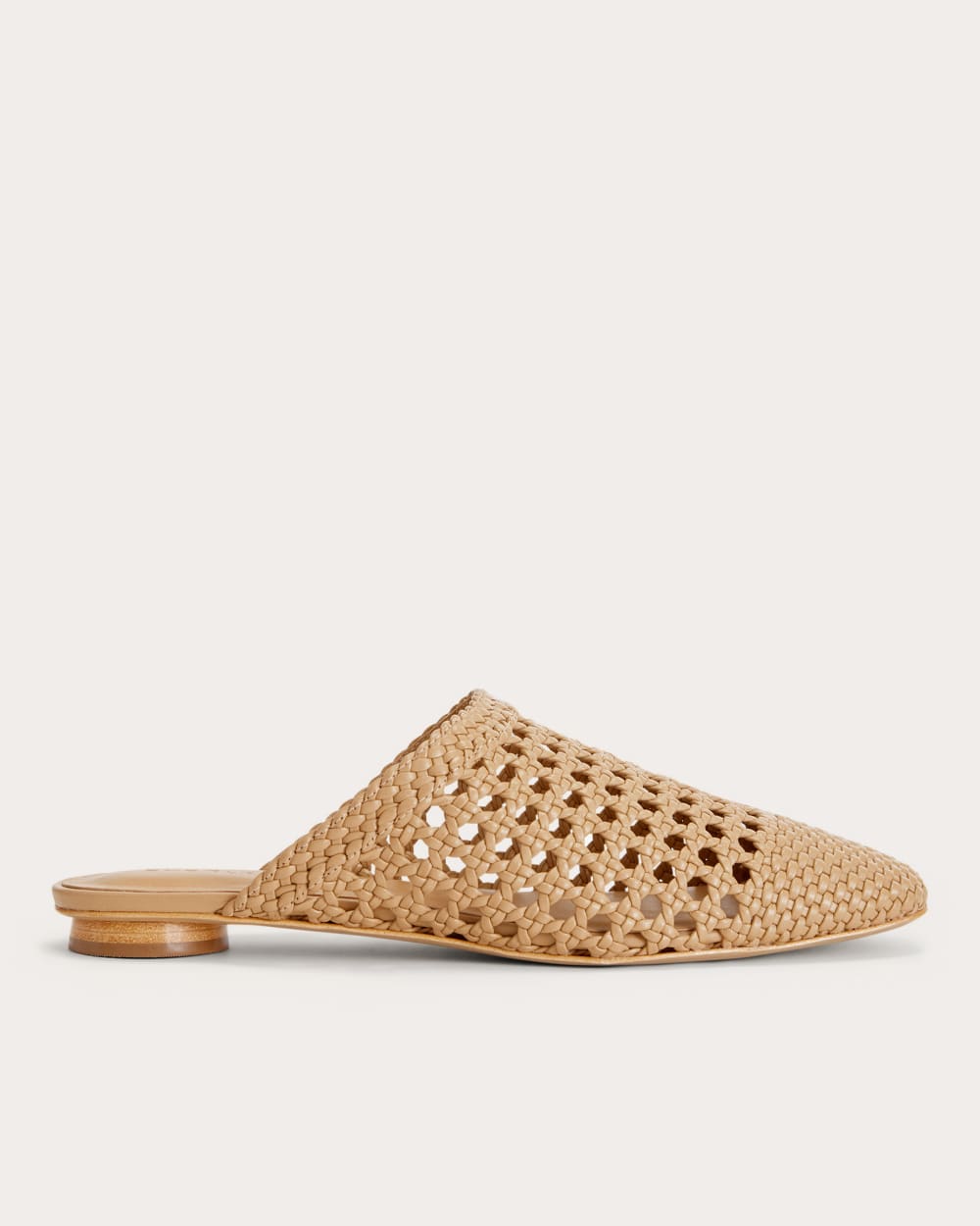 The Day Mule in Light Taupe Woven — front view