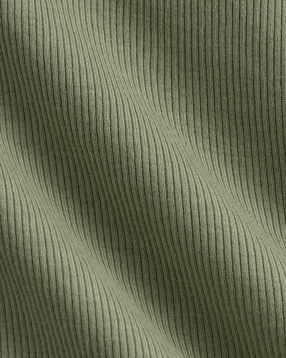 The Luxe Rib Scoop-Neck Tee in Sagebrush — detail view