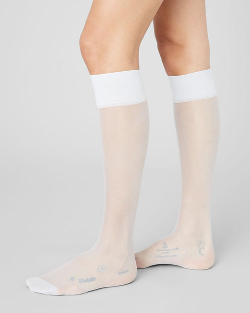 2-Pack Elin Premium Knee-Highs in Light Grey — front view