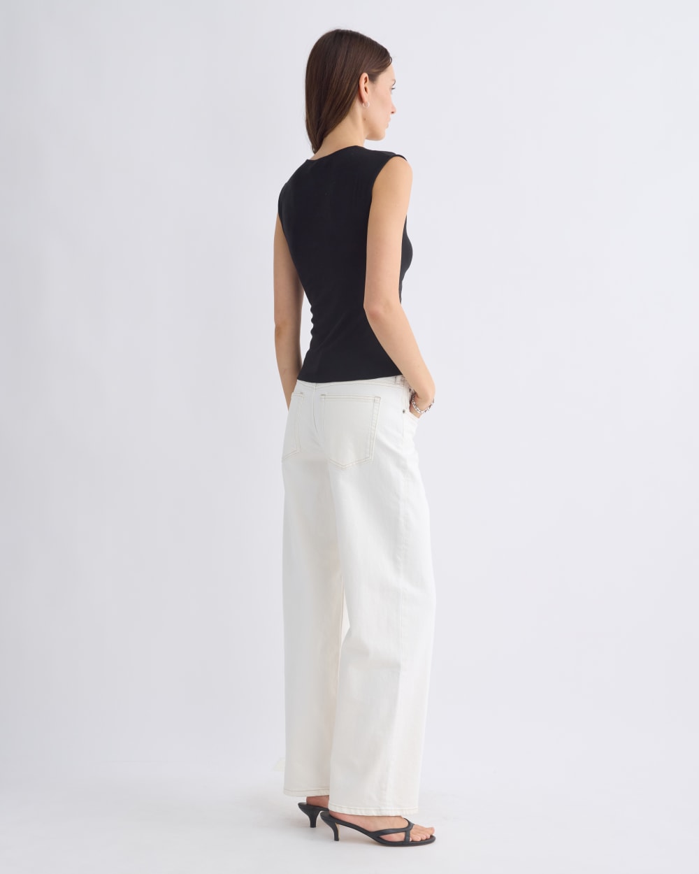 Asymmetrical Top in Butterluxe in Black — detail view
