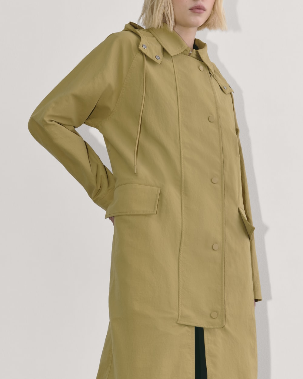 The Oversized Anorak in Fennel Seed — detail view