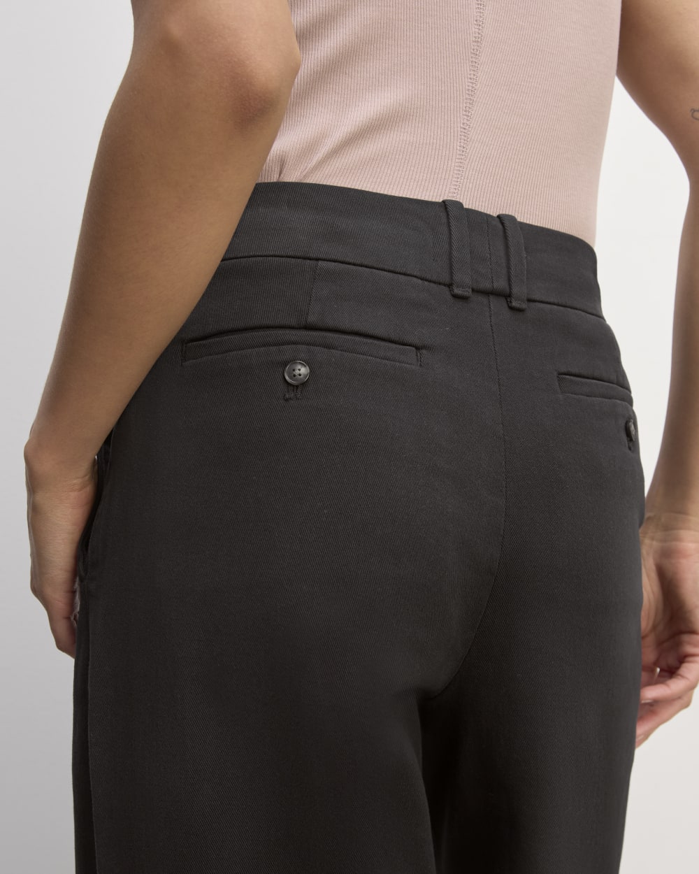 The Phoebe Trouser in Black — detail view