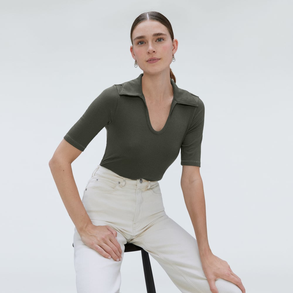 The Super-Soft Short Sleeve Polo in Kambaba — detail view
