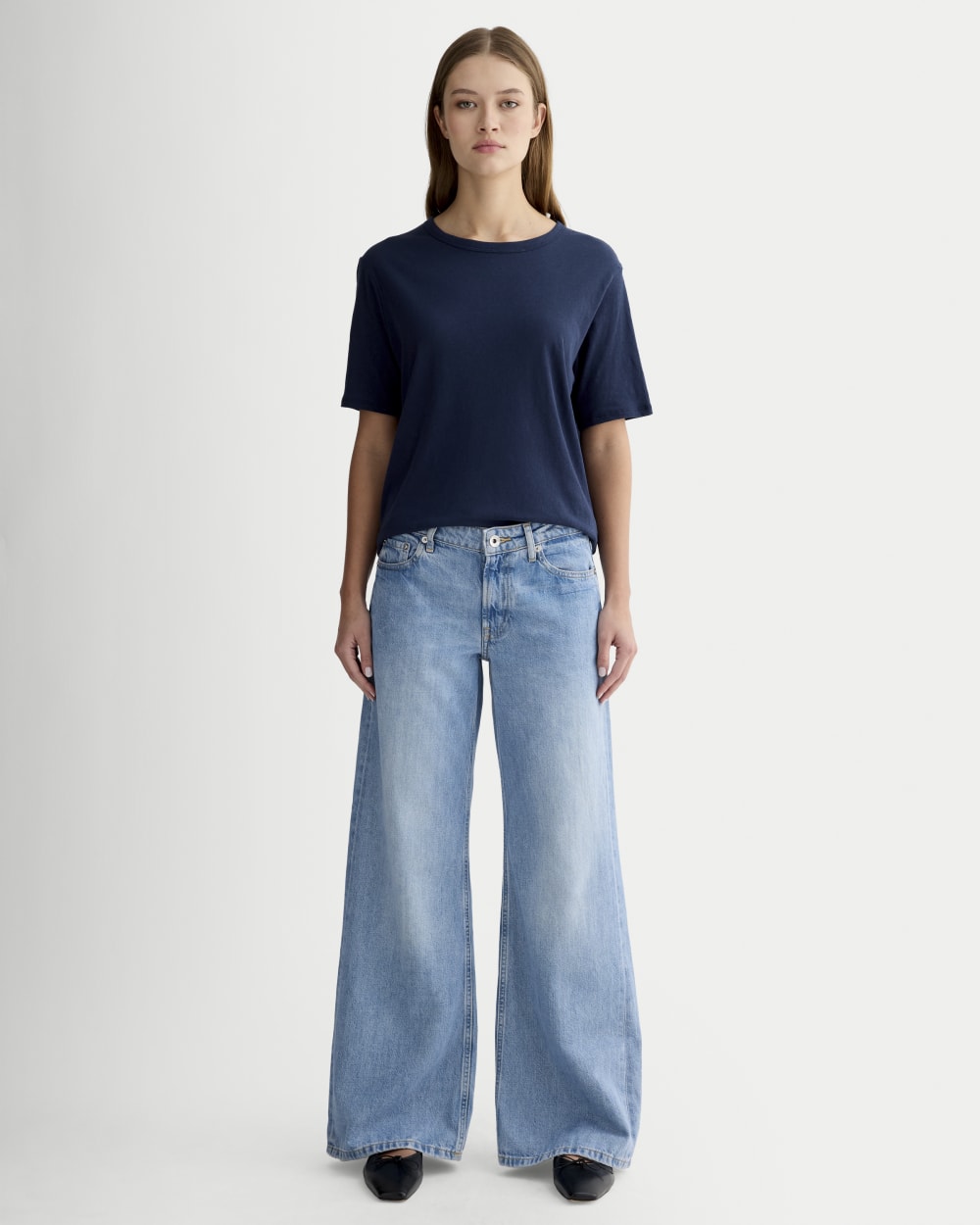 The Air Tee in Navy — detail view