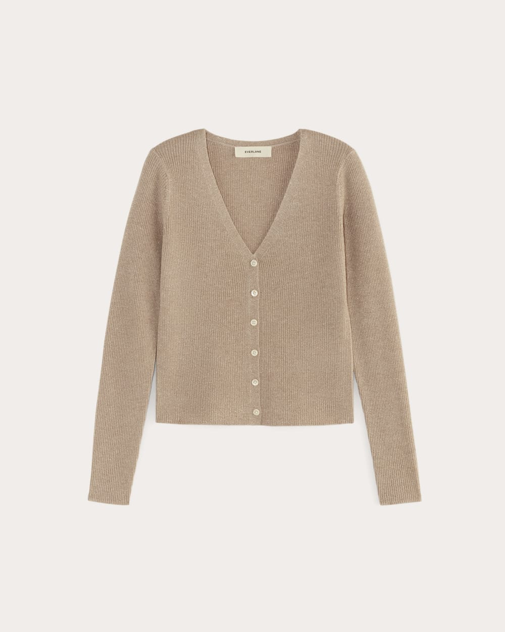 The Cardigan in Lurex Merino in Gold — alternate view