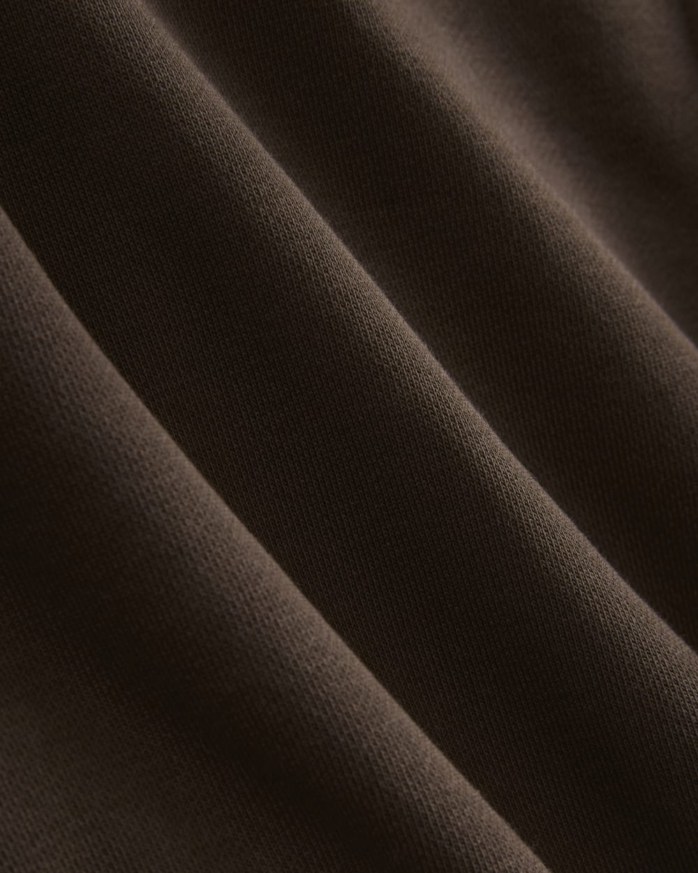 Luxe Fleece Bomber Jacket in Dark Chocolate — detail view