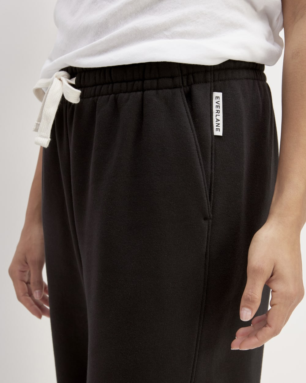 The ReTrack Barrel Sweatpant in Black — detail view