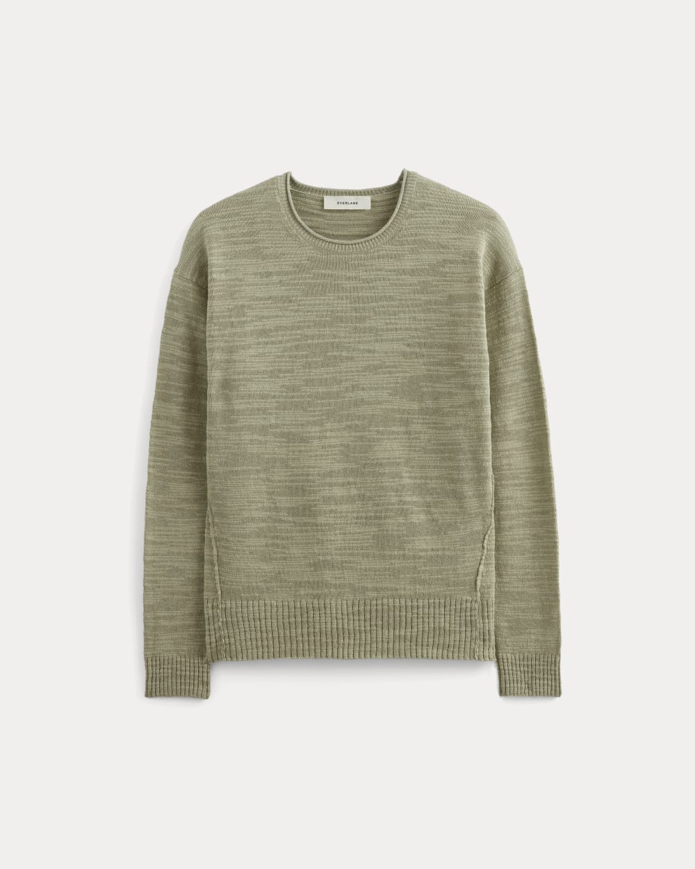 The Slouch Sweater in Cotton Linen in Eucalyptus — alternate view