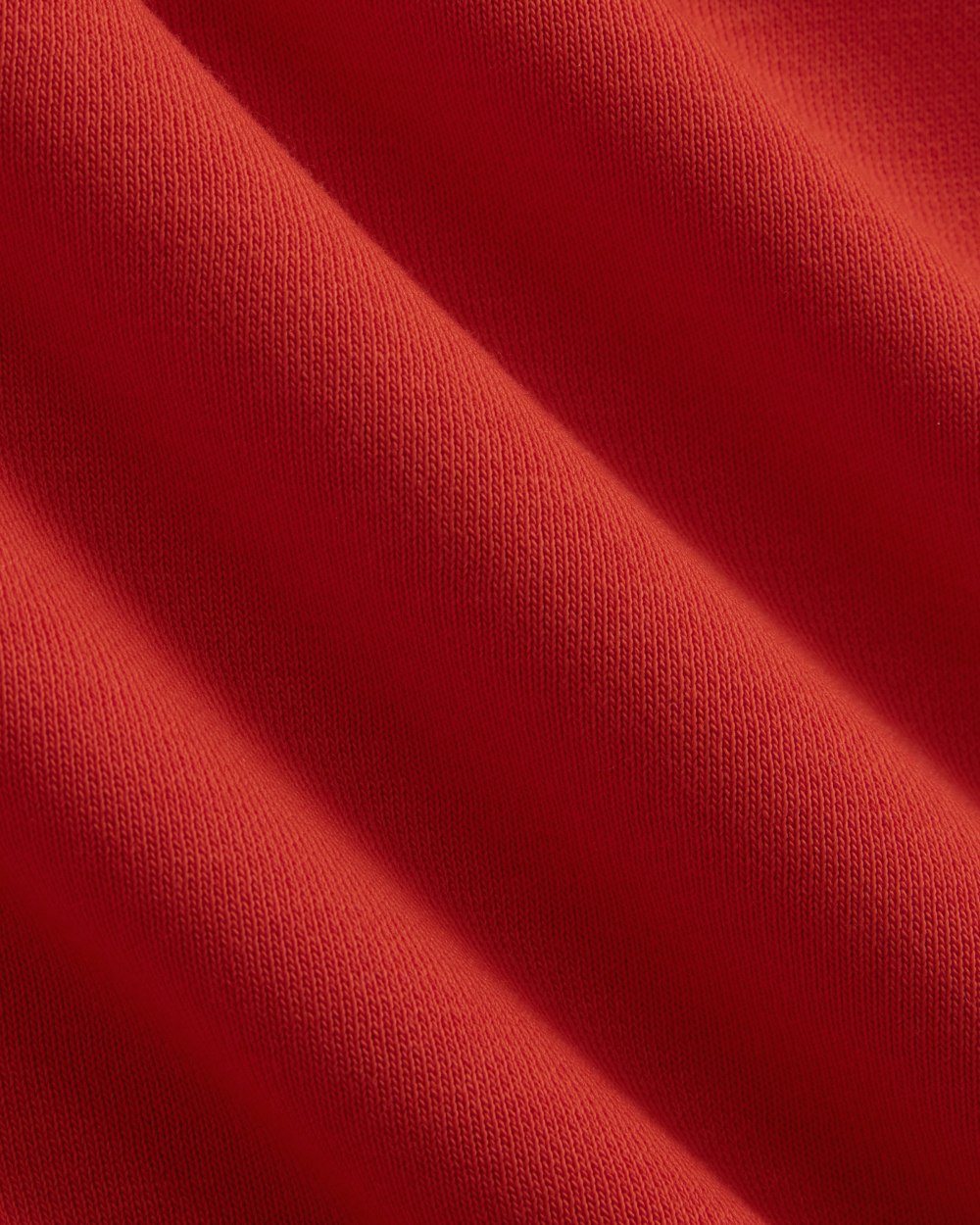 Luxe Fleece Half-Zip Sweatshirt in Fiery Red — detail view