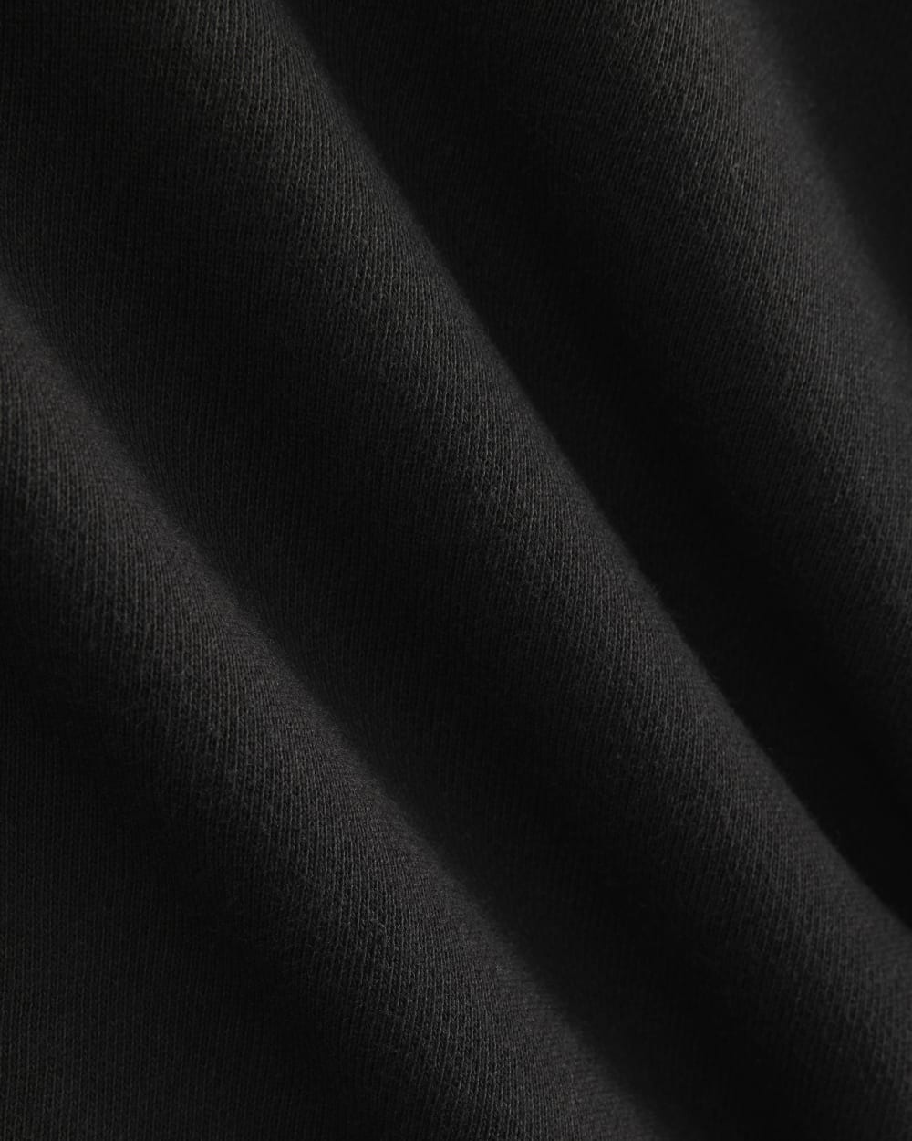 Lightweight Terry Blouson Crew in Black — detail view