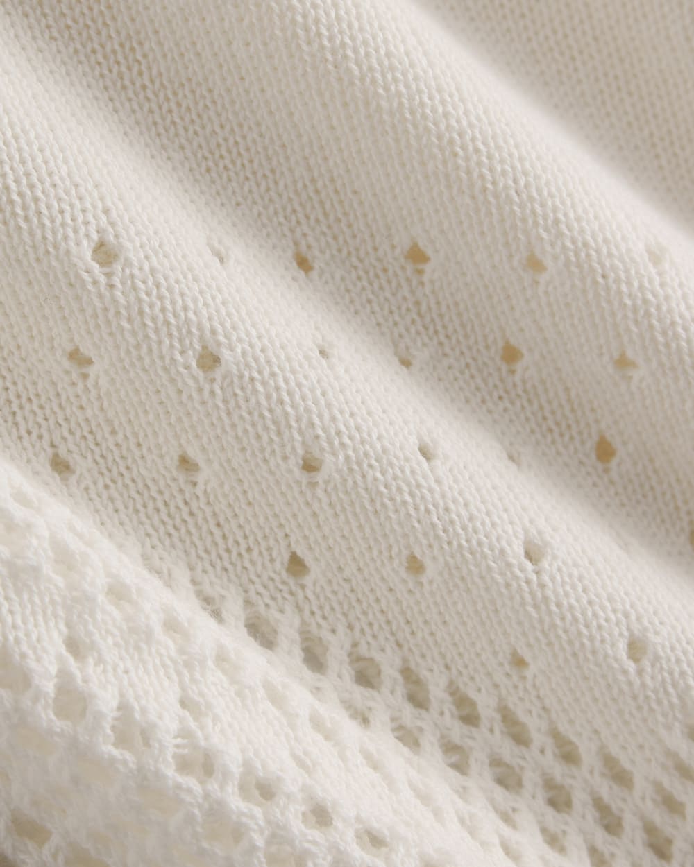 Lace-Knit Cami in Bone — detail view