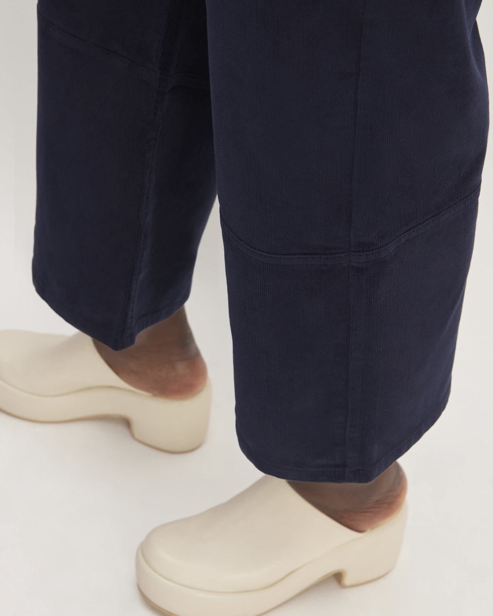The Corduroy Gardener Pant in Navy — detail view