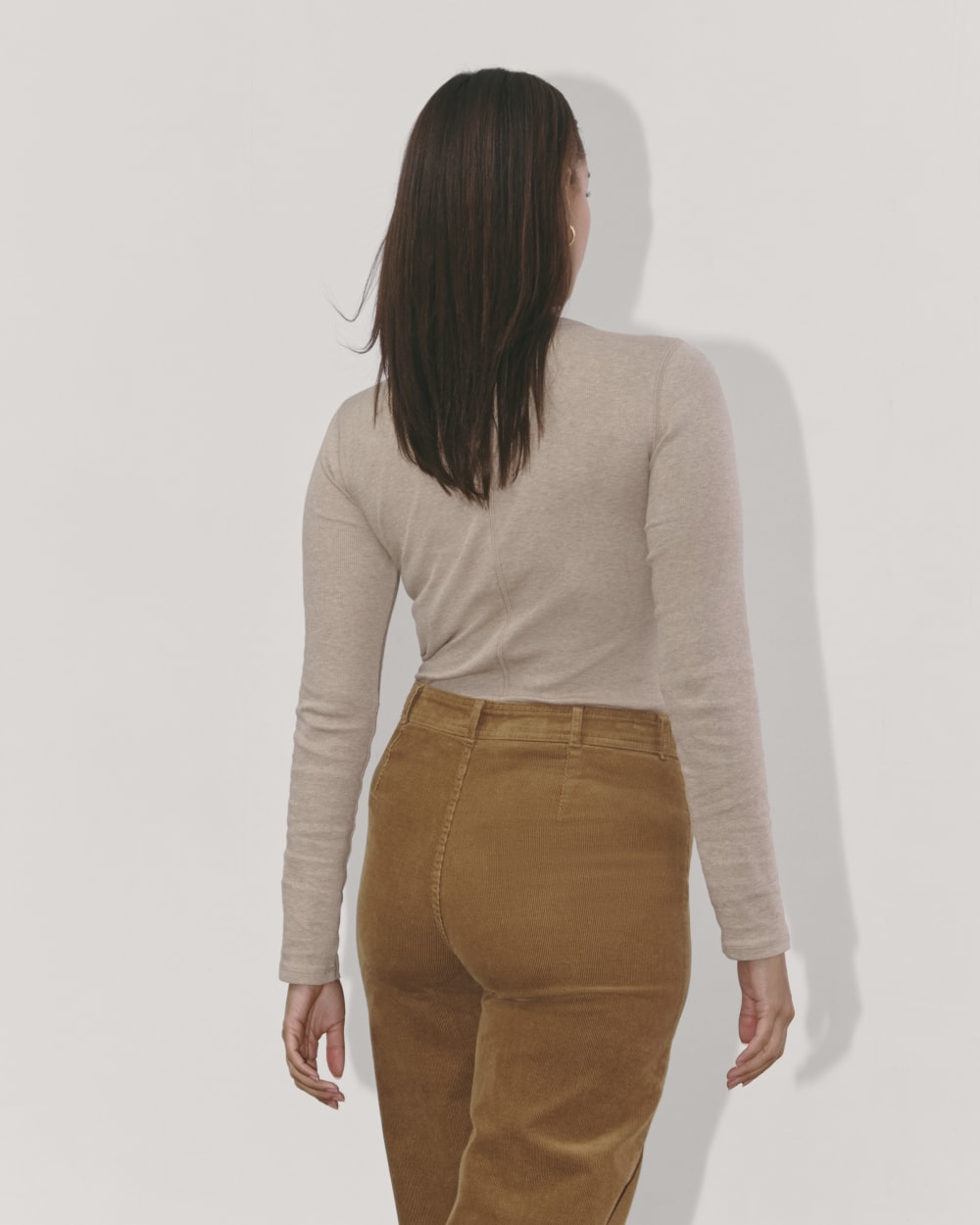The Sailor Pant in Corduroy in Toasted Coconut — detail view