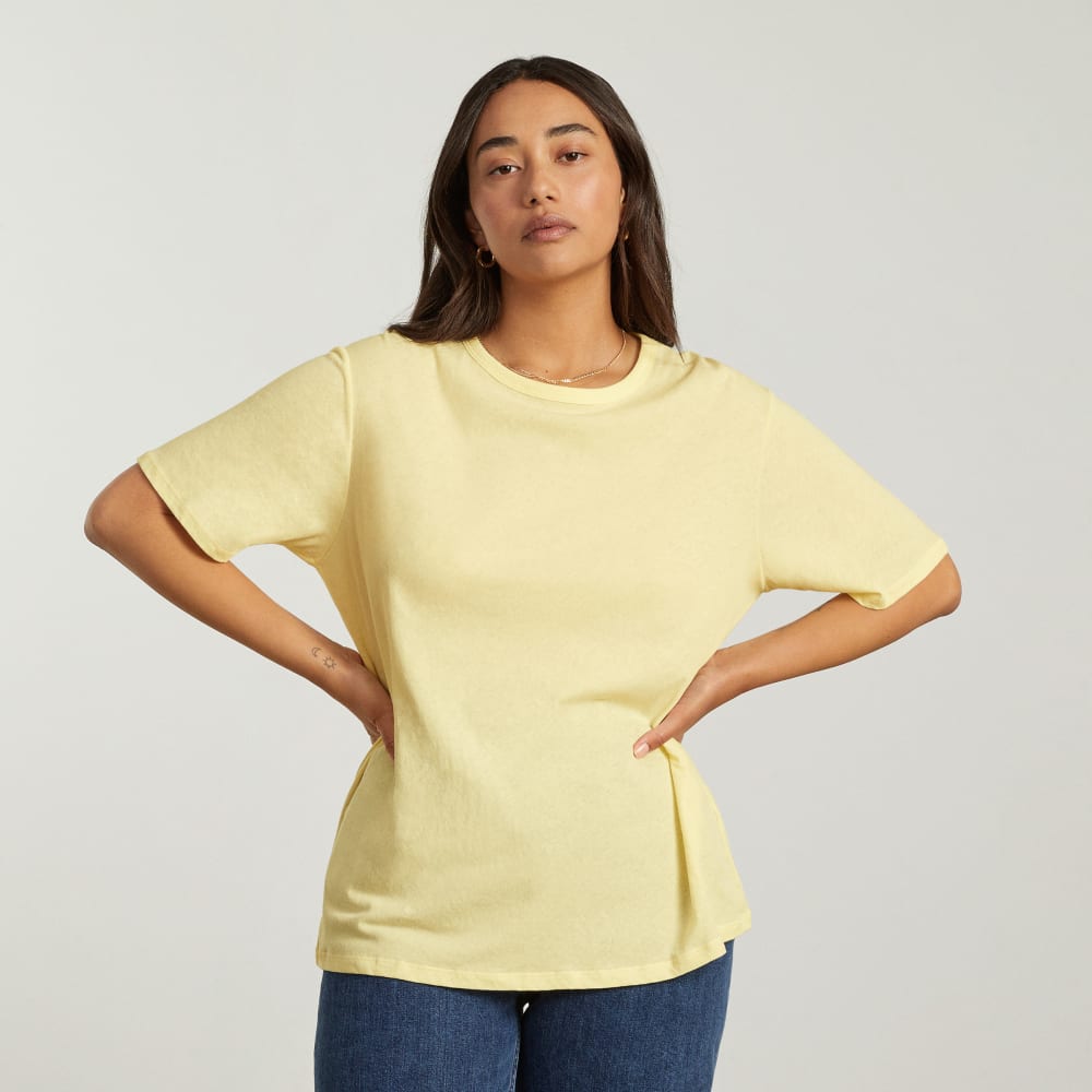 The Air Tee in Pastel Yellow — alternate view