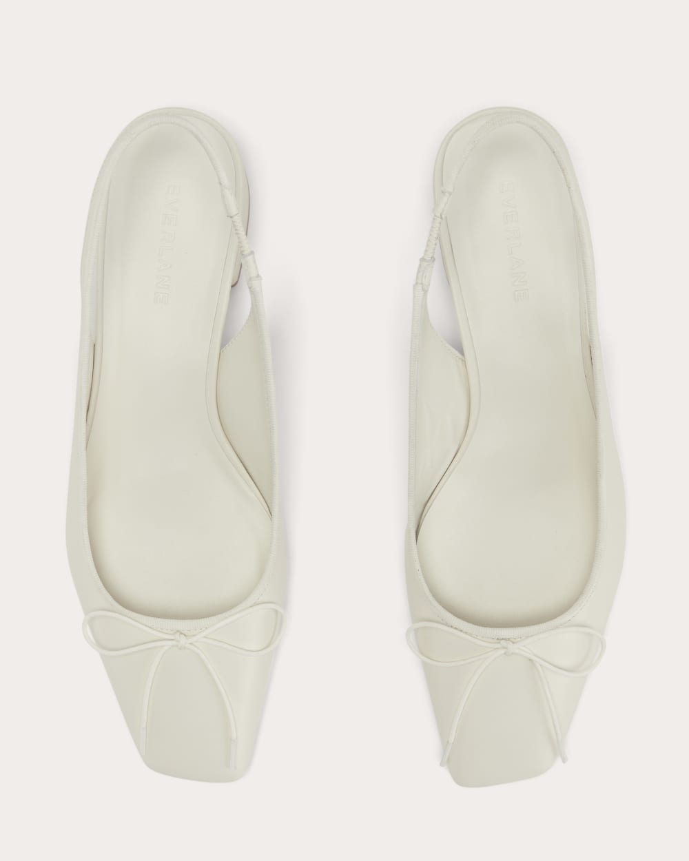 The Ballet Slingback Heel in Canvas — detail view