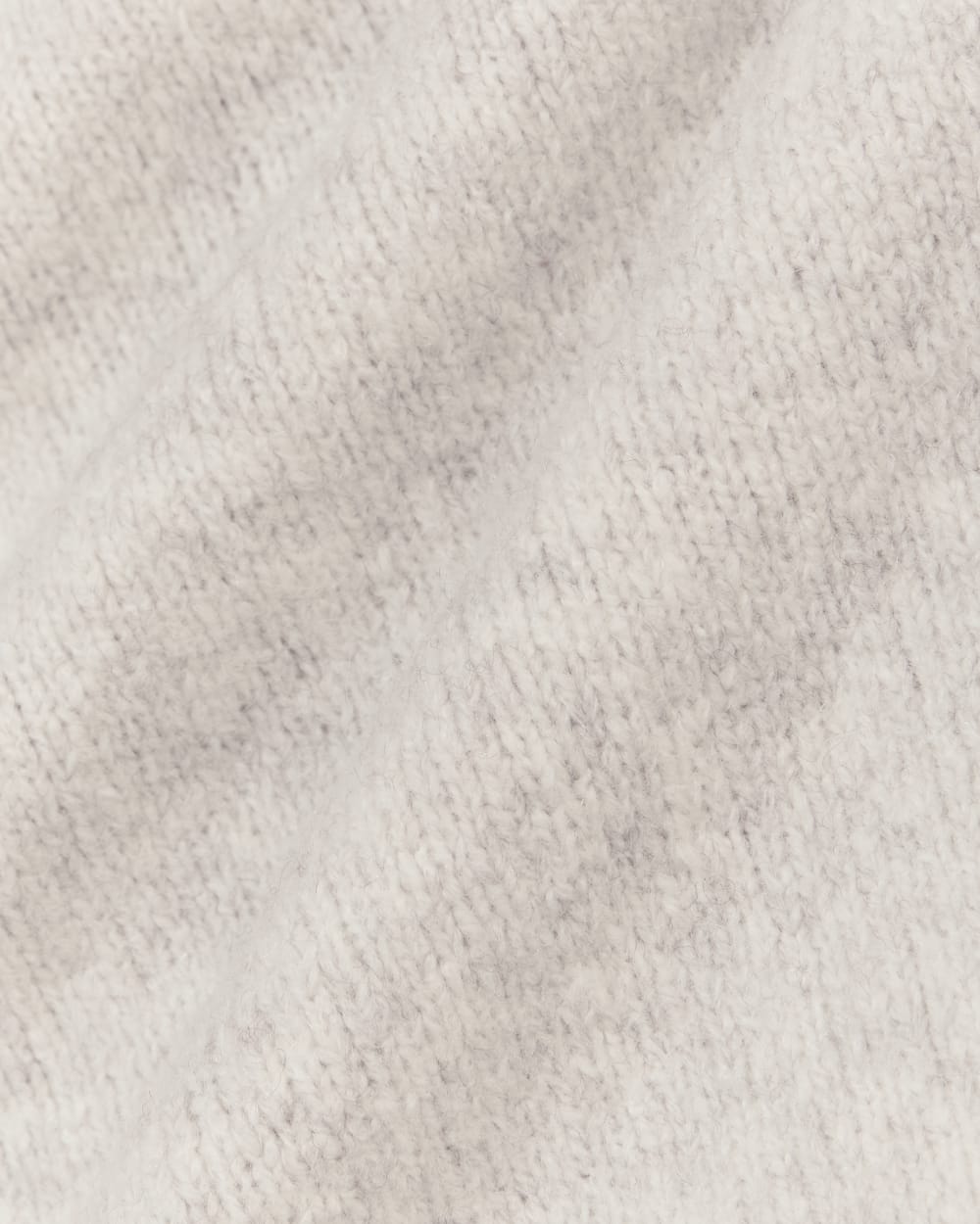 The Cocoon Crew in Plush Cotton in Heathered Oat — detail view