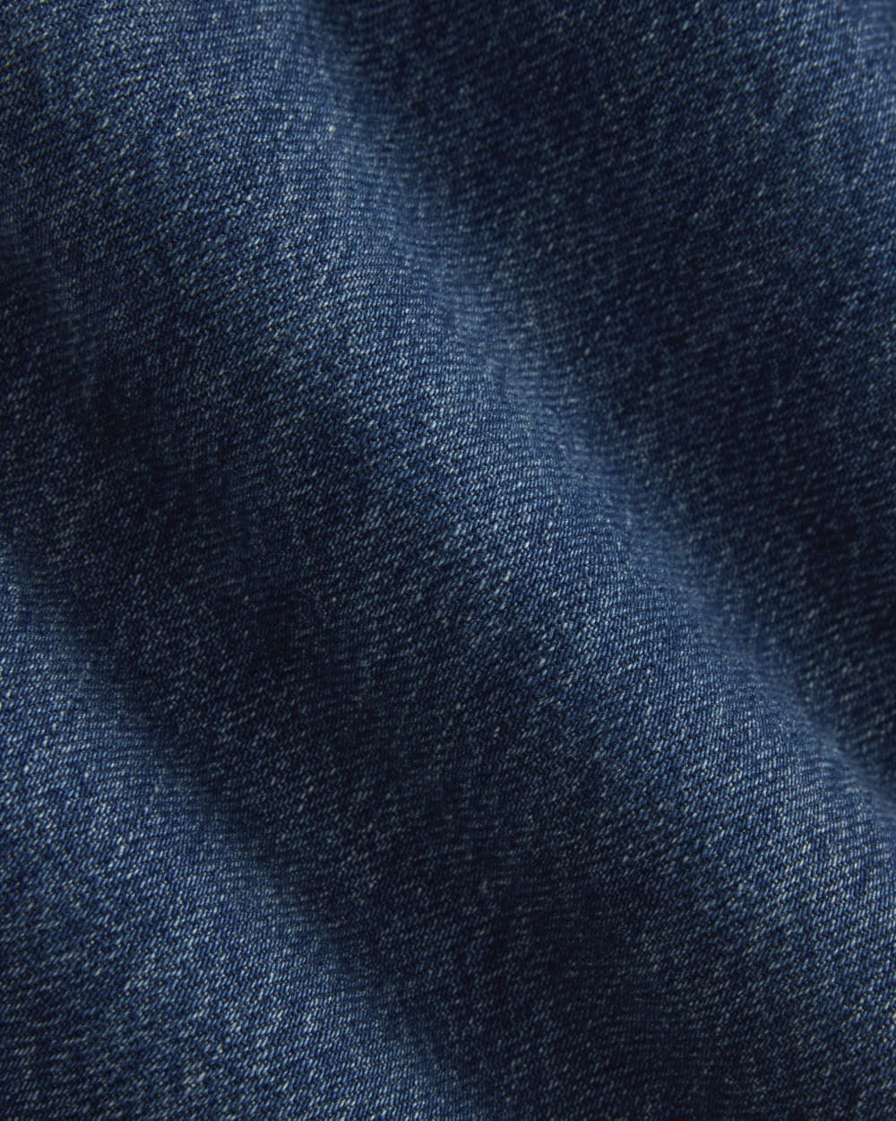 Denim Chore Jacket in Mid Indigo — detail view