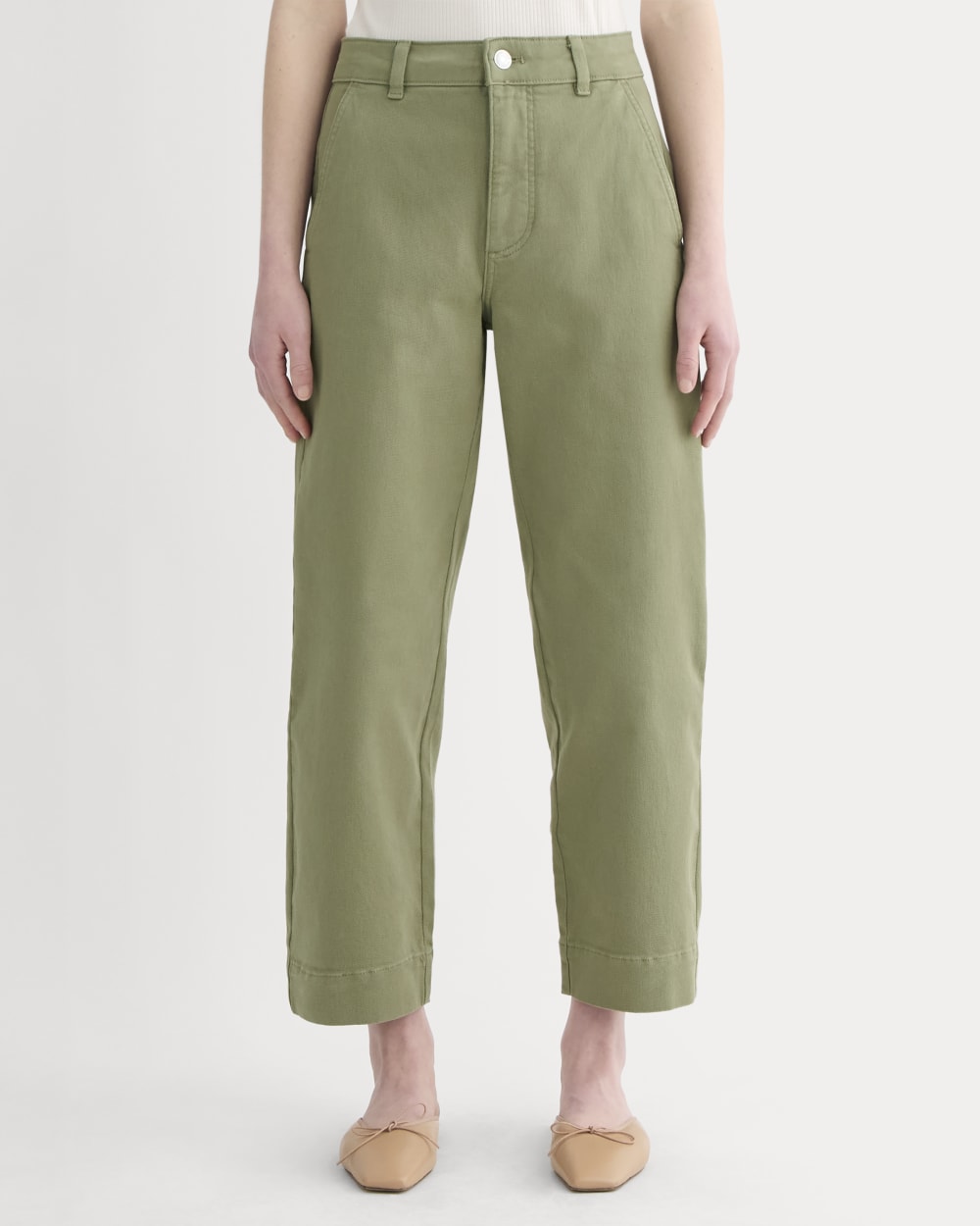 The Utility Straight-Leg Pant in Sagebrush — detail view