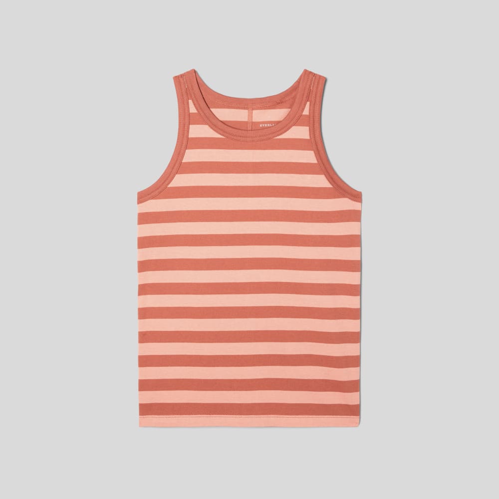 The Tank in Essential Cotton in Redwood Stripe — alternate view