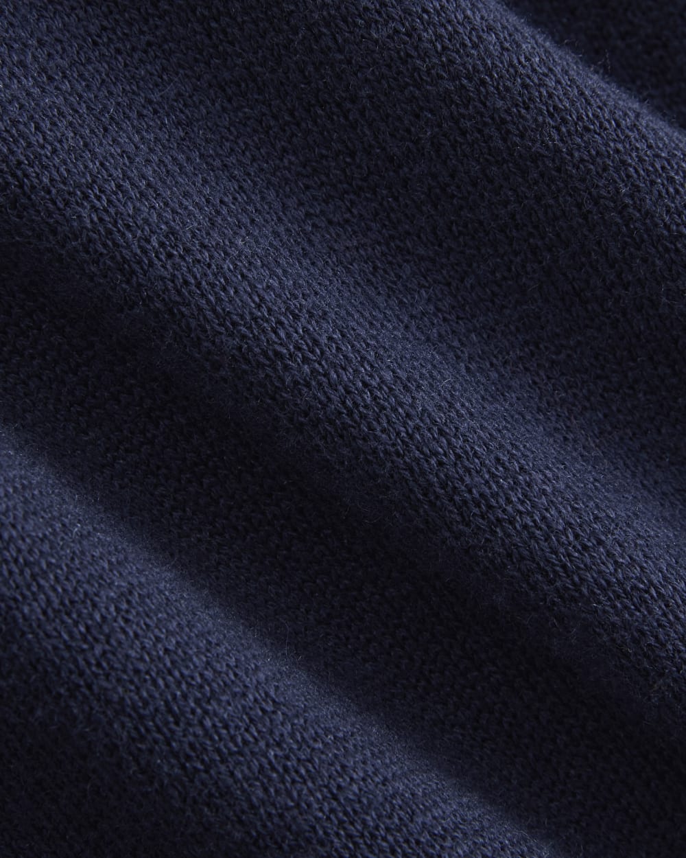 Deep V-Neck Cardigan in Cotton Merino in Navy — detail view