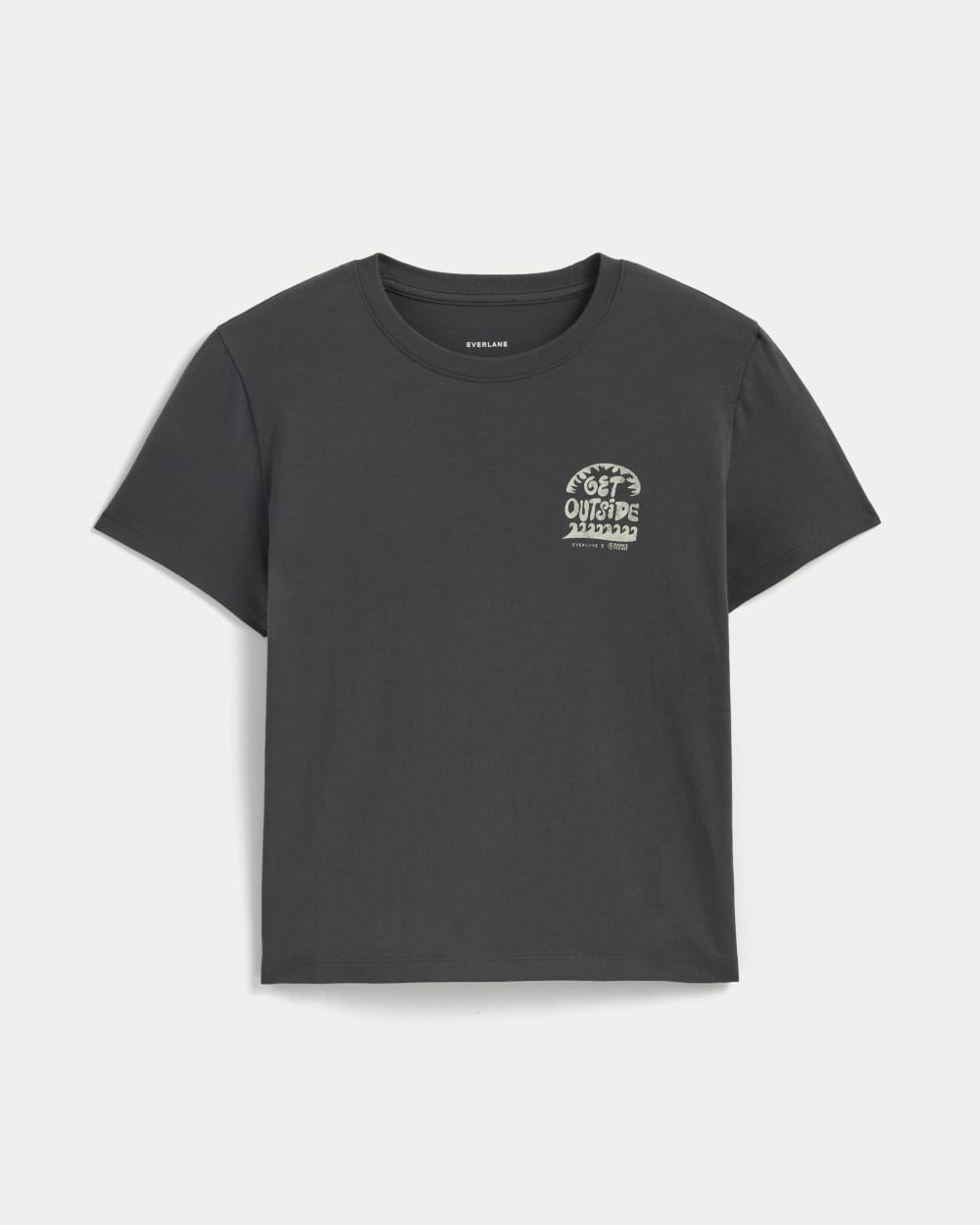 The Everlane x Parks Project Box-Cut Tee in Forged Iron / Natural — alternate view