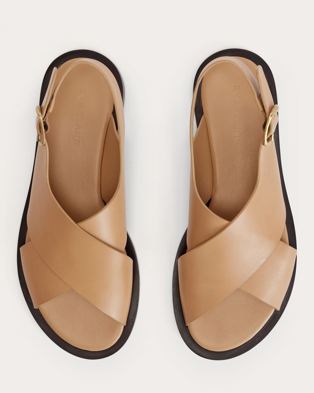The City Crossover Sandal in Light Taupe — detail view