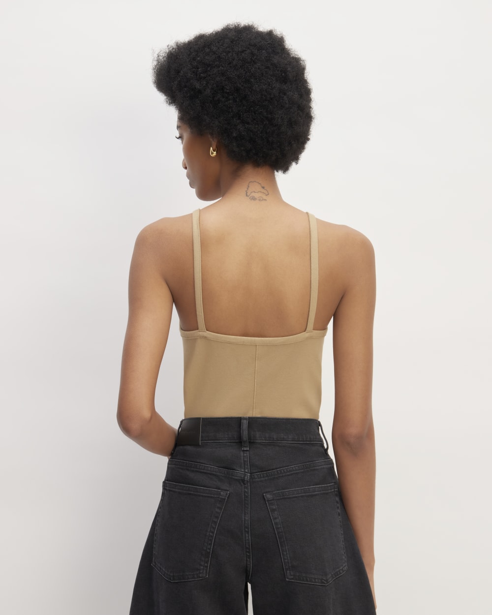 The Supima® Form Spaghetti Strap Cami in Tiger's Eye — detail view