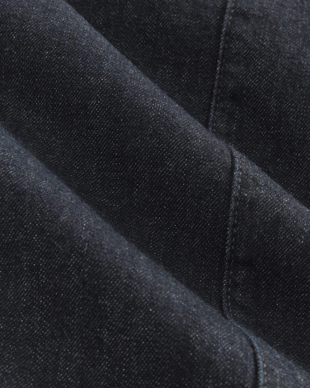 The Drawstring Baggy Jean in Dark Indigo — detail view