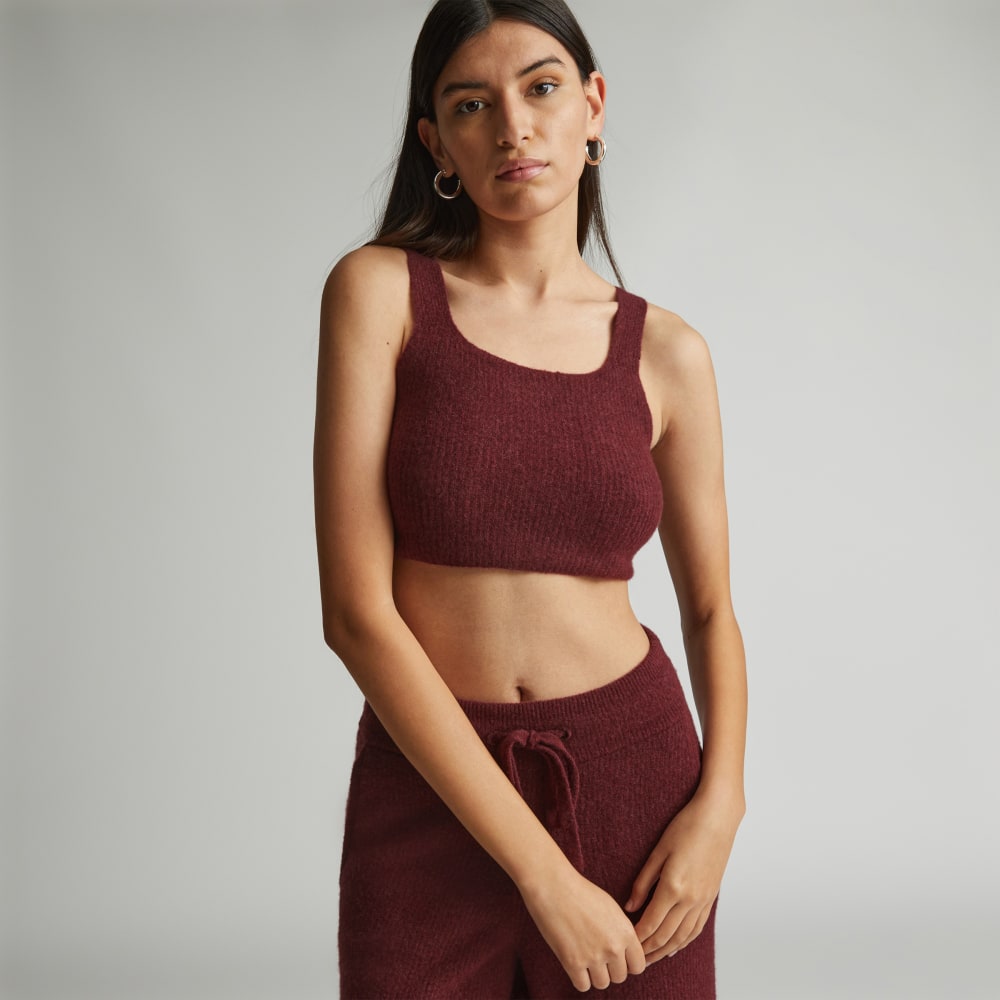 The Cozy-Stretch Tank in Brandy — front view