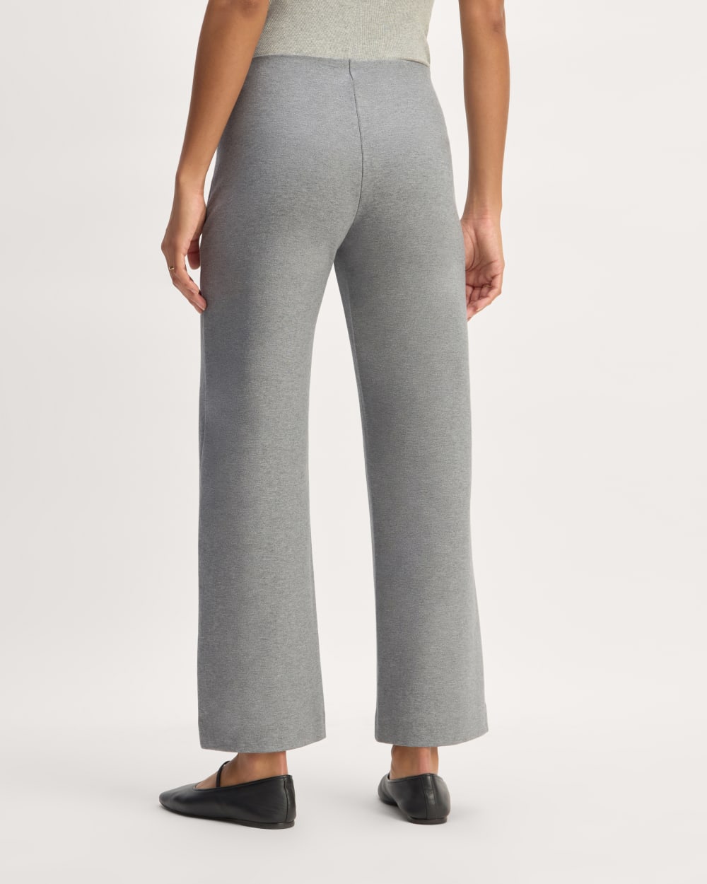 The Dream Trouser in Mid Heather Grey — detail view