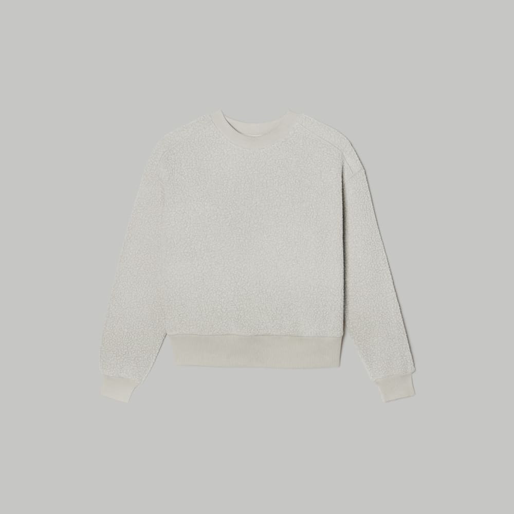 The ReNew Teddy Oversized Crew in Oat — alternate view