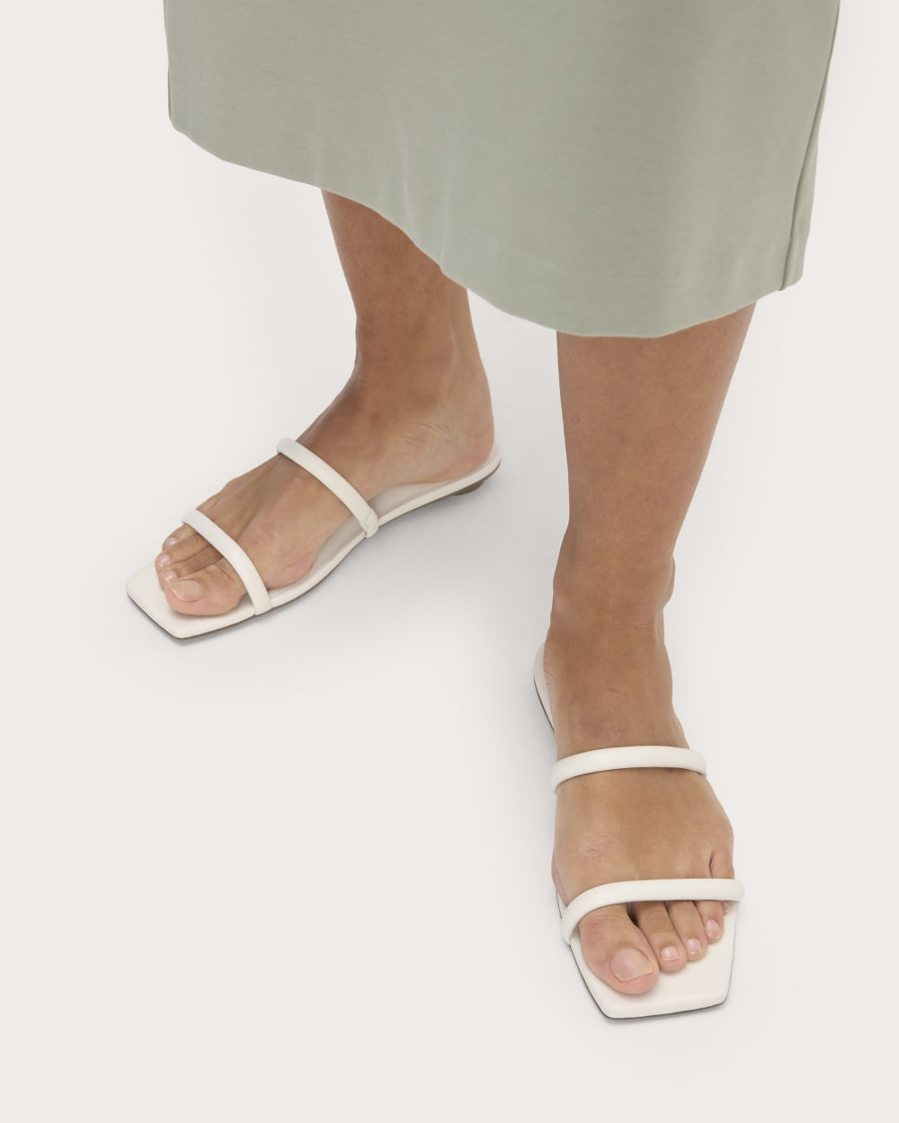 The Double Strap Sandal in Canvas — alternate view