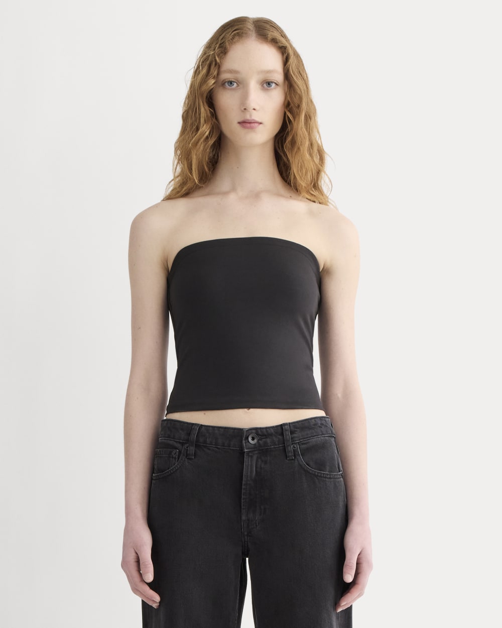 The Form Tube Top in Black — front view