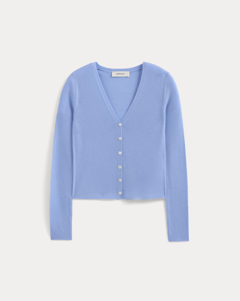 The Cardigan in Ultrasoft Merino in Open Air Blue — alternate view