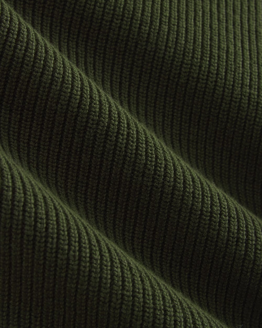The Boatneck Top in Everyday Cotton in Dark Green — detail view