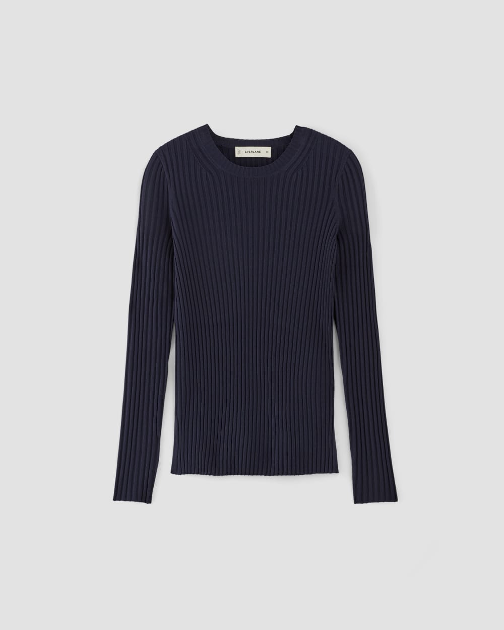 The Viscose Knit Crew in Navy — alternate view