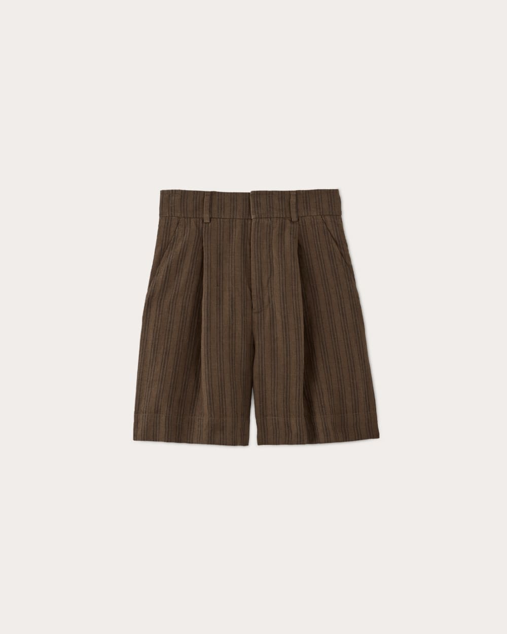 The Linen Way-High® Drape Short in Cocoa / Black — alternate view