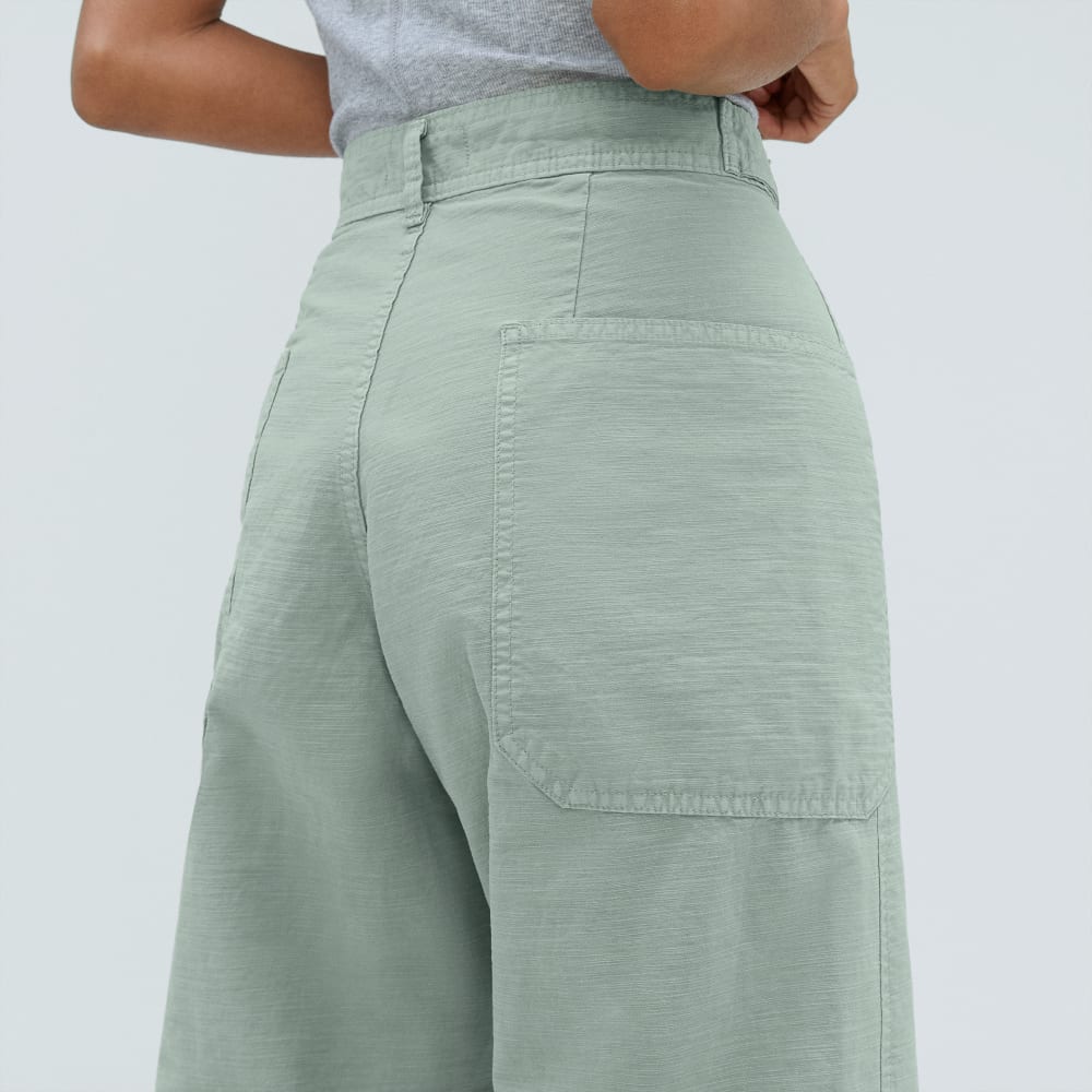 The Fatigue Barrel Pant in Sea Glass — detail view